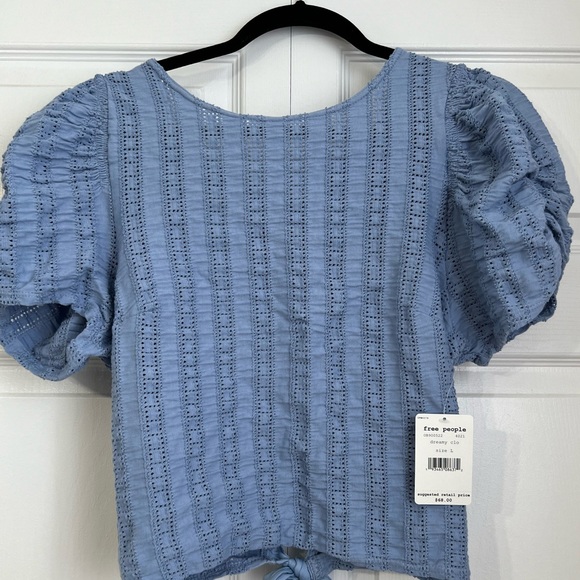 Free People Backless Blue Tshirt - Picture 3 of 3